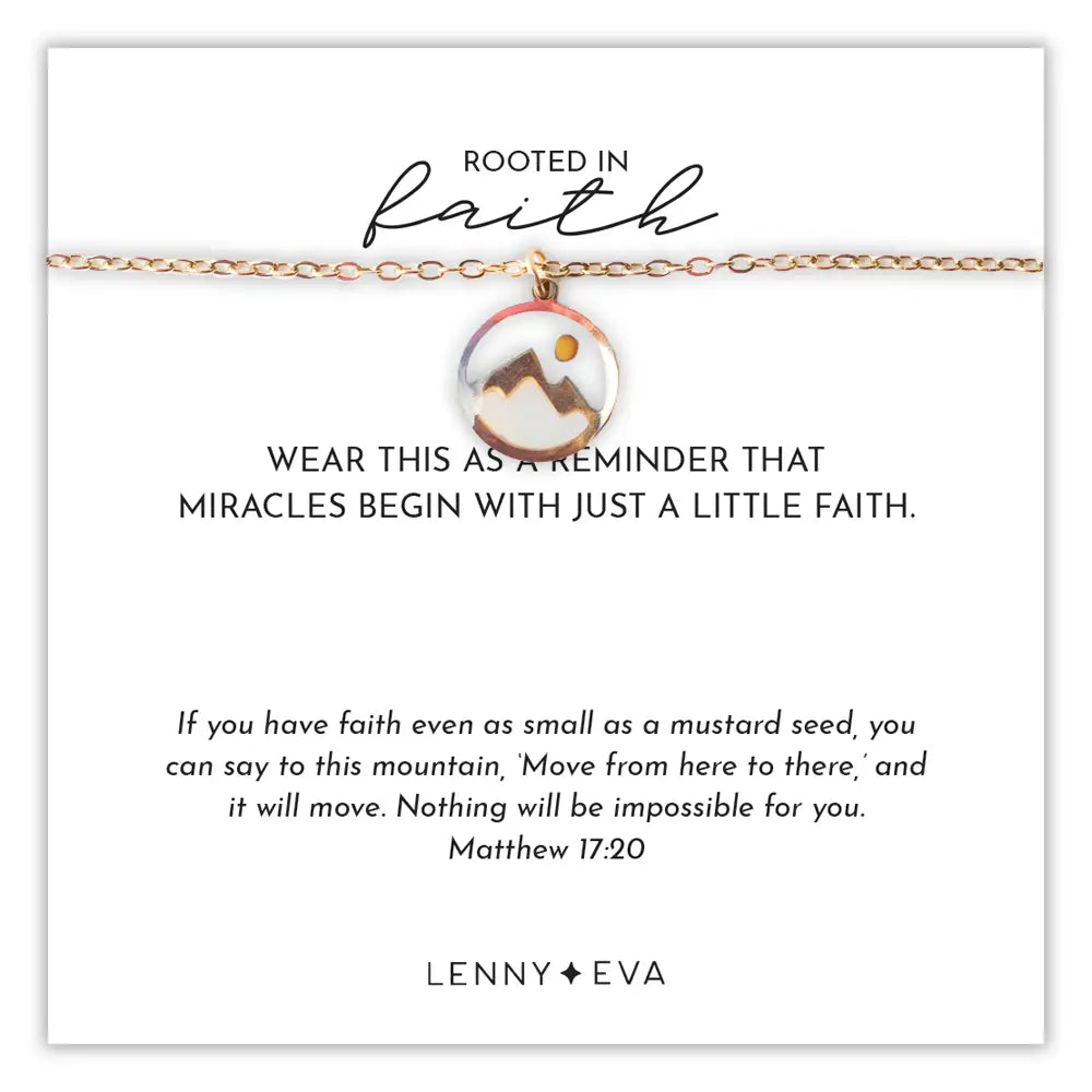 Rooted in Faith Mountain Mustard Seed Necklace,Matthew 17:20