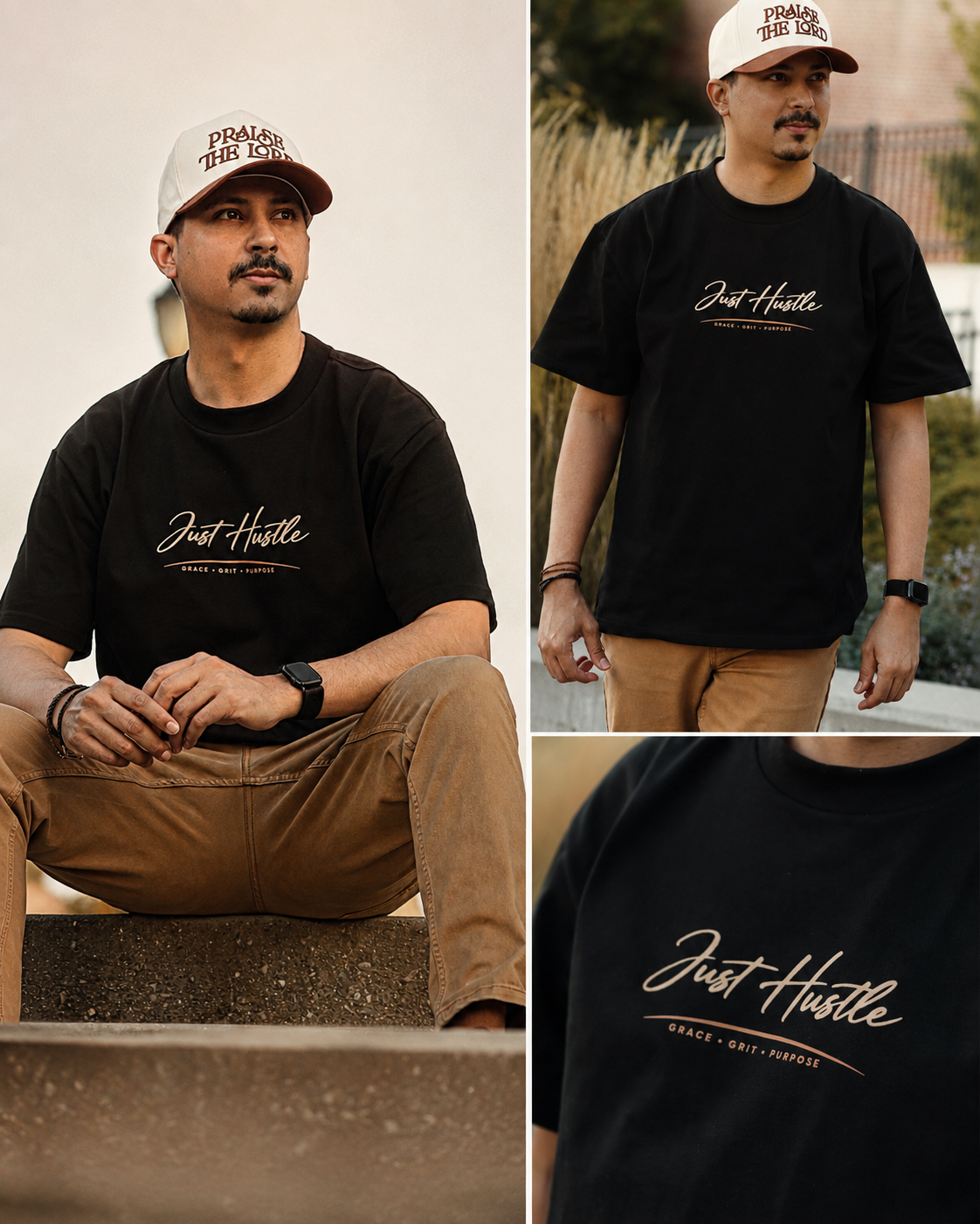 Men's Heavy  Tee Just Hustle