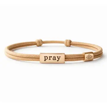 Sentiment Cord Bracelet-Pray, Philippians 4:6