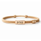 Sentiment Cord Bracelet-Pray, Philippians 4:6