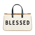 Large Canvas Tote Bag - Blessed