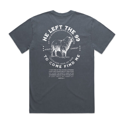 Men's Heavy Faded Tee Oversized He left the 99