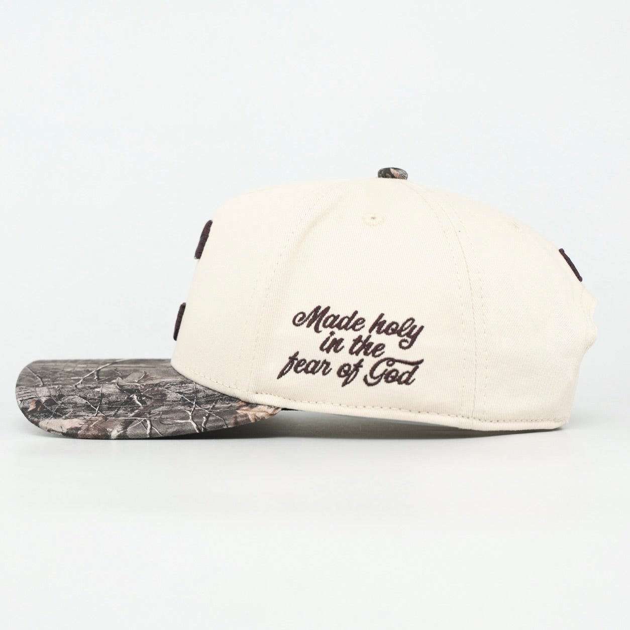 Consecrated Premium Snapback - Cream/Malta Woodland Camo