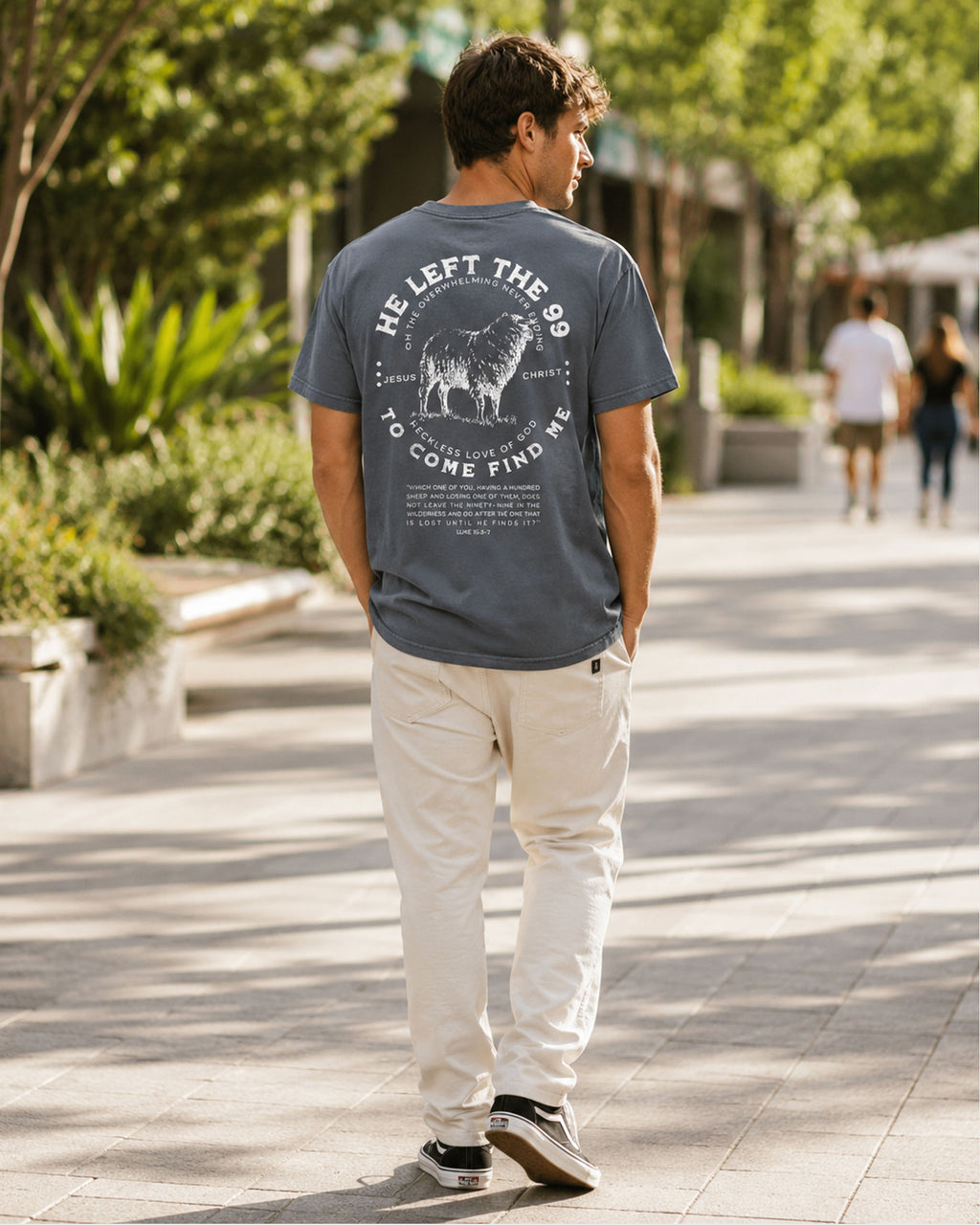 Men's Heavy Tee Oversized He left the 99