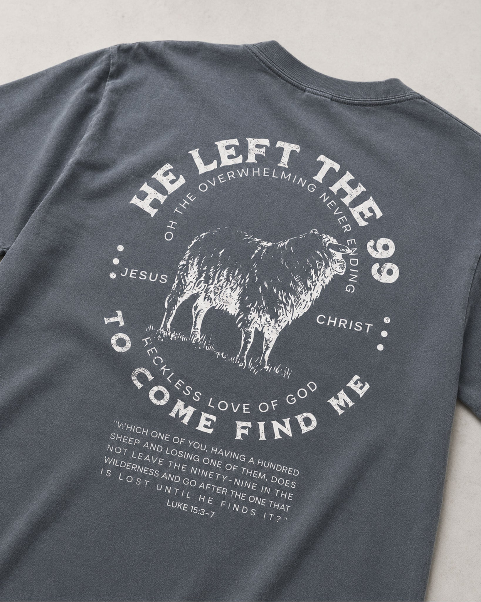 Men's Heavy Tee Oversized He left the 99