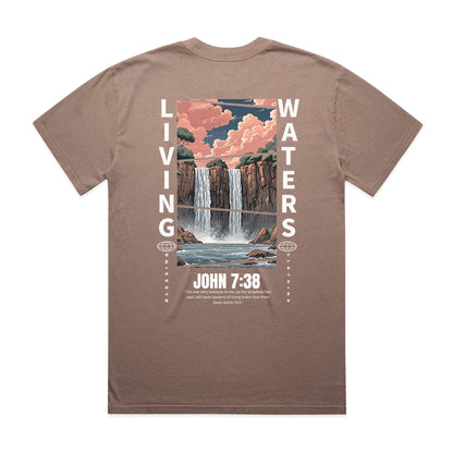 Men's Heavy Faded Tee Oversized Living Waters