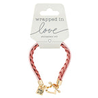 Wrapped in Love Philippians 4:13 - Pink Braided Bracel