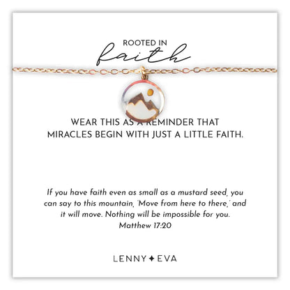 Rooted in Faith Mountain Mustard Seed Necklace,Matthew 17:20