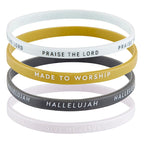 Silicone Bracelet - Made To Worship - 4pc