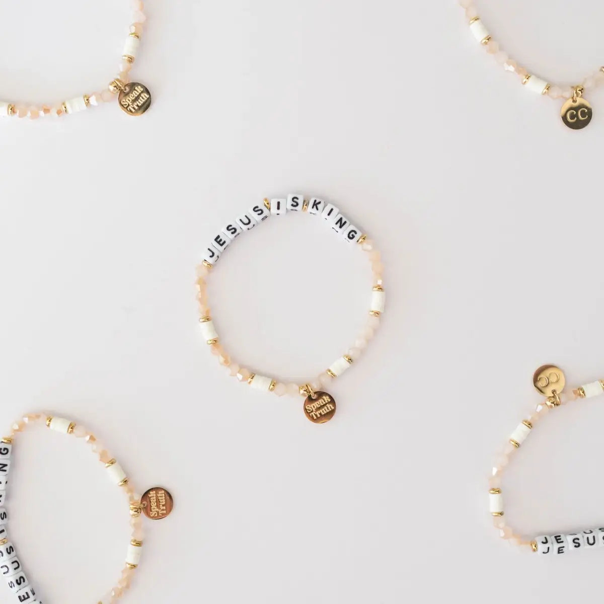 Jesus Is King - Christian Beaded Word Bracelet