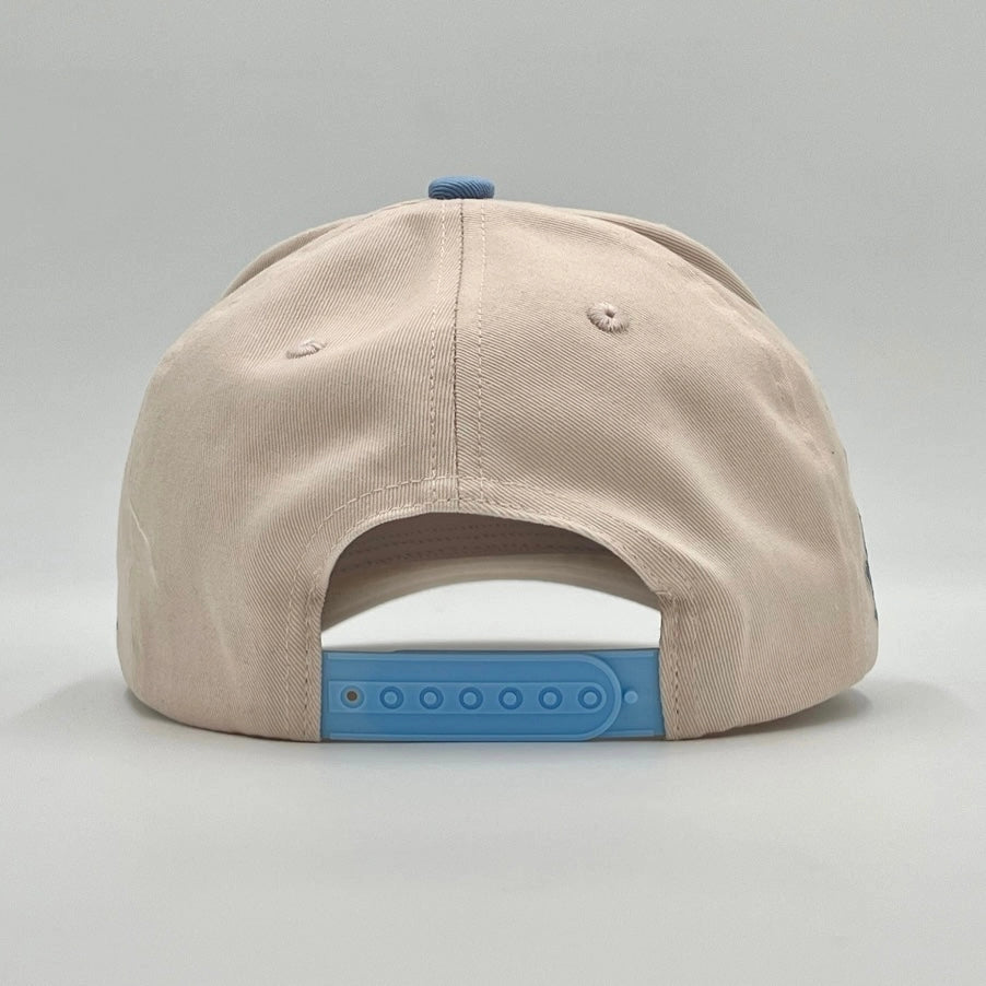 Yhwh’ Structured Snapback - Cream/Baby Blue