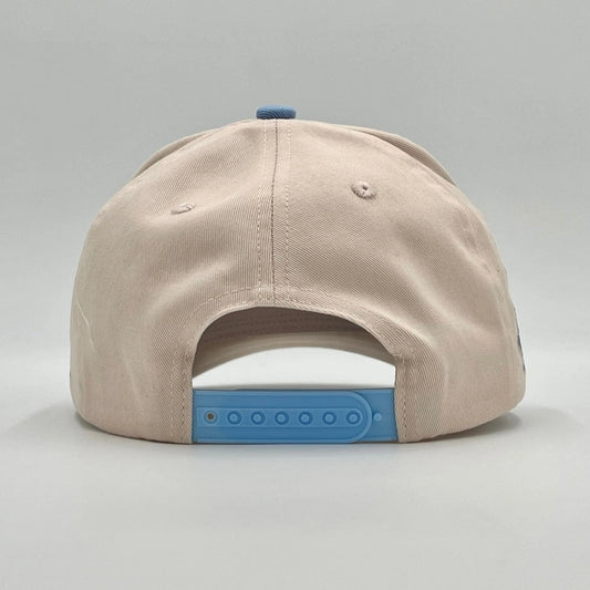 Yhwh’ Structured Snapback - Cream/Baby Blue