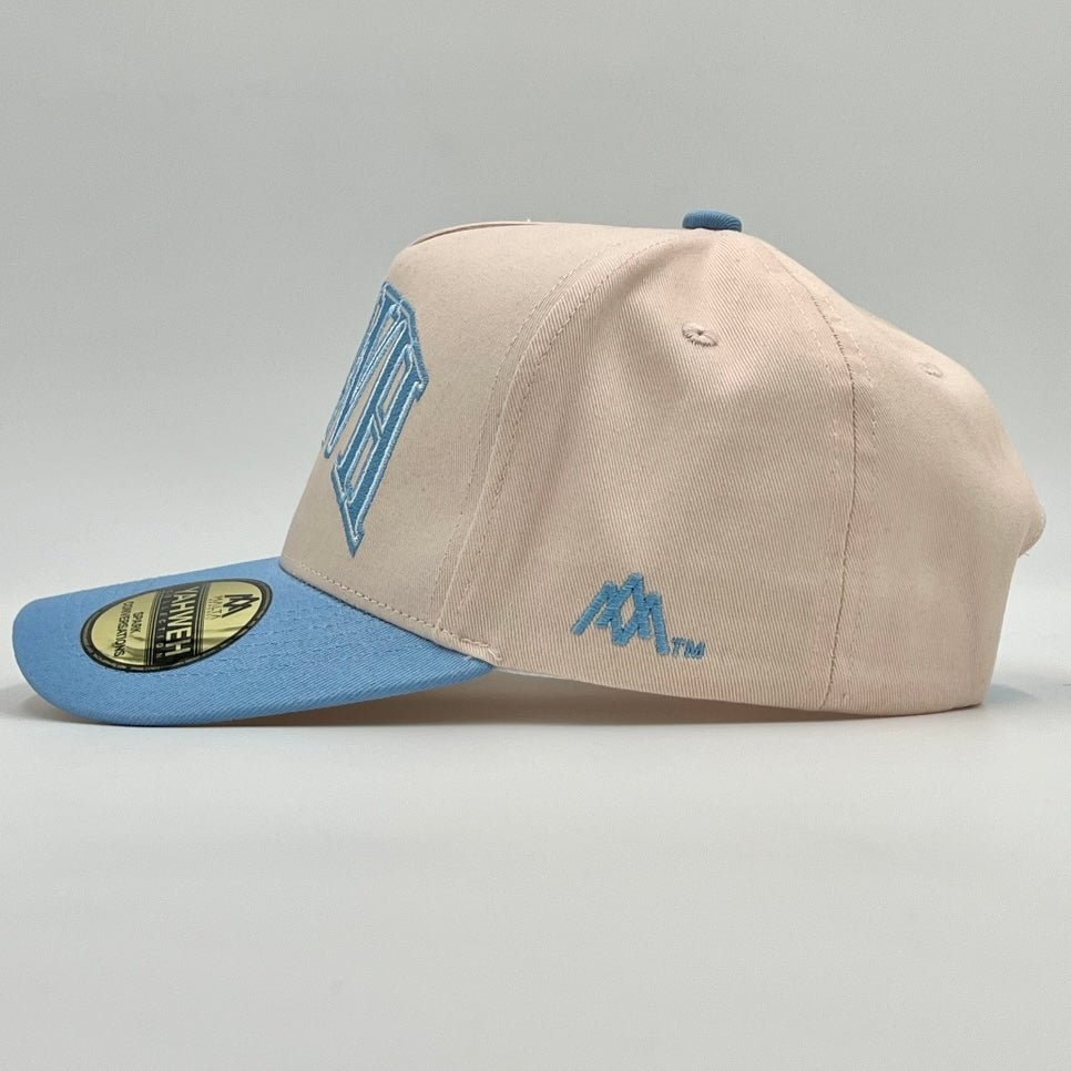 Yhwh’ Structured Snapback - Cream/Baby Blue